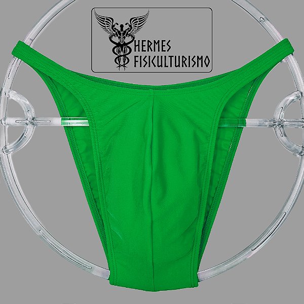 Sunga Bodybuilder Verde em Lycra - Corte Pró