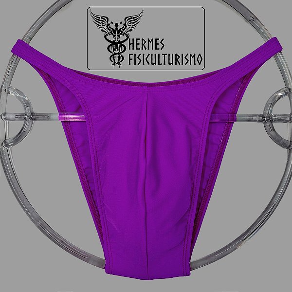 Sunga Bodybuilder Roxa em Lycra - Corte Pró