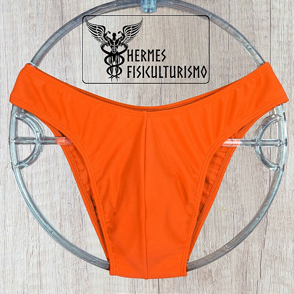 Sunga Bodybuilder Laranja em Lycra - Corte IFBB