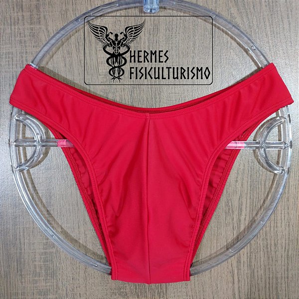 Sunga Bodybuilder Vermelha em Lycra - Corte IFBB