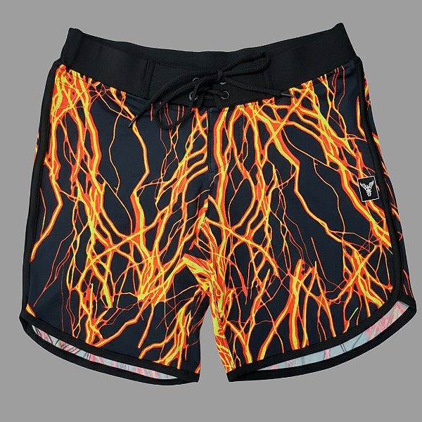 Bermuda Men's Physique Curta Thunder Laranja Neon