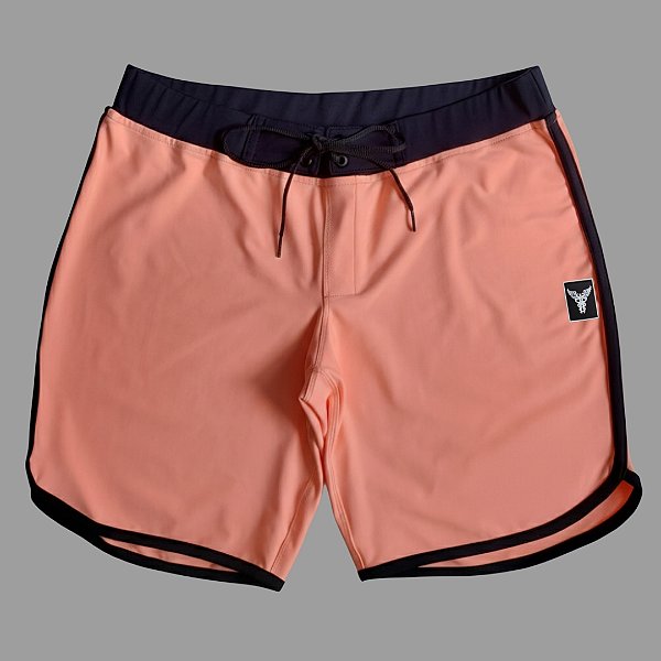 Bermuda Men's Physique Curta Laranja Clara Fluor