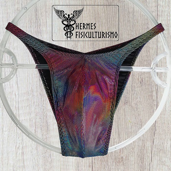 Sunga Bodybuilder Rainbow Holográfica - Corte Pró