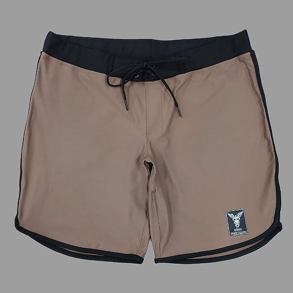 Bermuda Men's Physique Longa Café com Preto