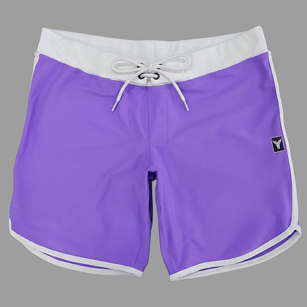 Bermuda Men's Physique Curta Lilás com Branco
