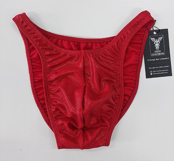 Sunga Bodybuilder – Tradicional – GG – Vermelha Camaleão – Sem costura