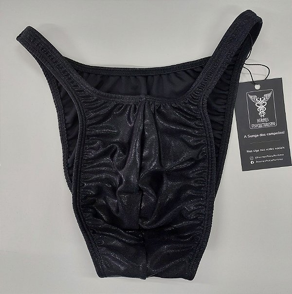 Sunga Bodybuilder – Pró – GG – Preta Brilhante – Com costura