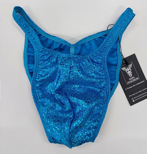 Sunga Bodybuilder – Pró – GG – Turquesa Réptil – Com costura