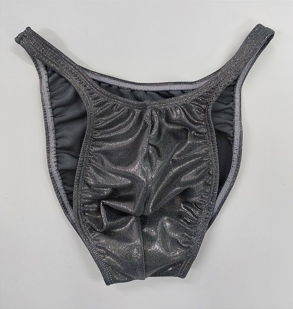 Sunga Bodybuilder – Pró – G – Grafite Brilhante – Sem costura