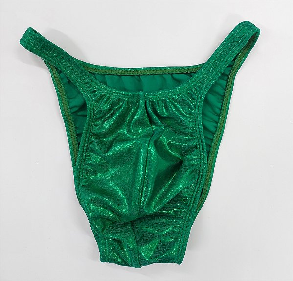 Sunga Bodybuilder – Pró – M – Verde Brilhante – Sem costura
