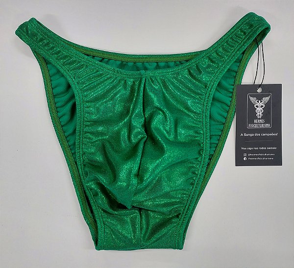 Sunga Bodybuilder – Tradicional – G – Verde Brilhante – Sem costura