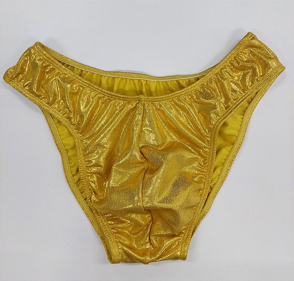 Sunga Bodybuilder – IFBB – G – Dourada Brilhante – Sem costura