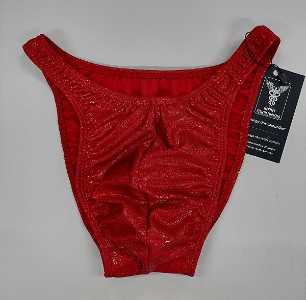 Sunga Bodybuilder – Tradicional – M – Vermelha Camaleão – Sem costura
