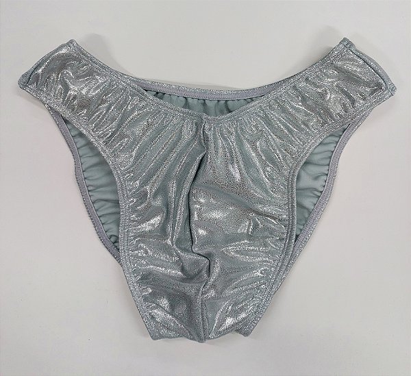 Sunga Bodybuilder – IFBB – M – Prata Brilhante – Sem costura