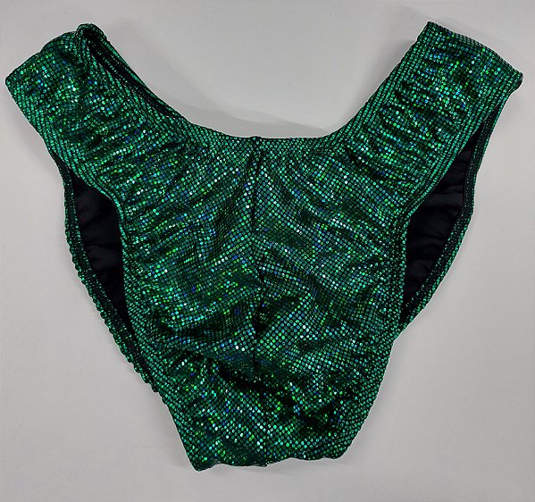 Sunga Bodybuilder – IFBB – P – Esmeralda Holográfica – Com costura