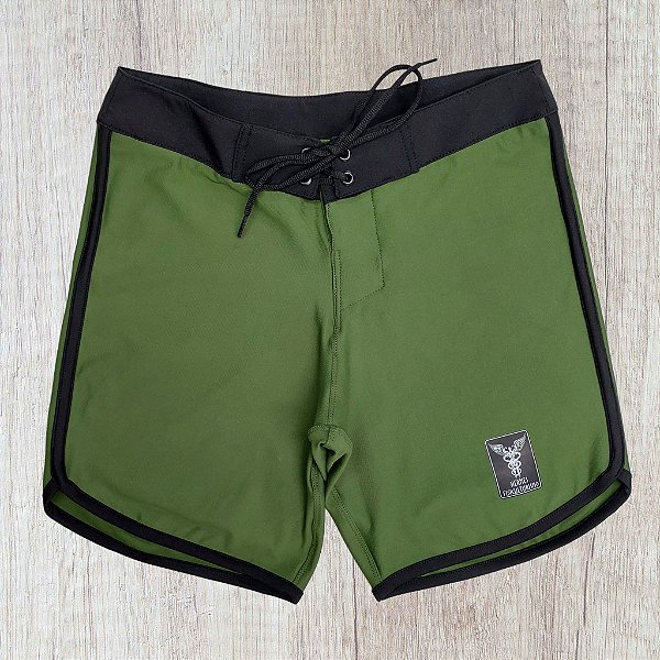 Bermuda Mens Physique Curta – Verde Militar – 34