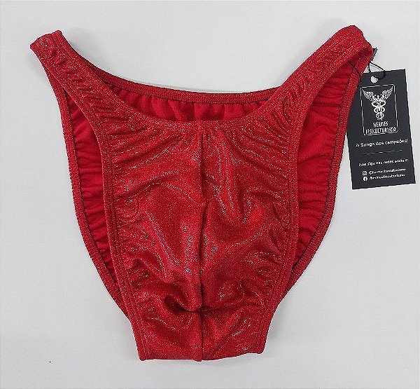 Sunga Bodybuilder – Tradicional – GG – Vermelha Camaleão – Sem costura