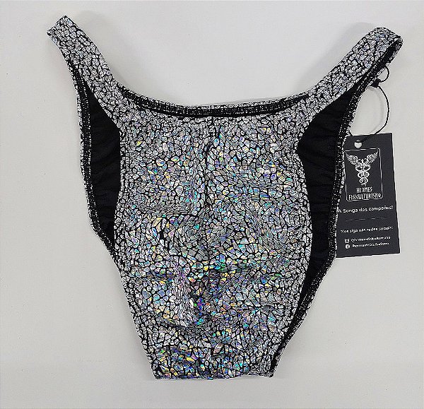 Sunga Bodybuilder – Pró – GG – Prata Réptil – Sem costura