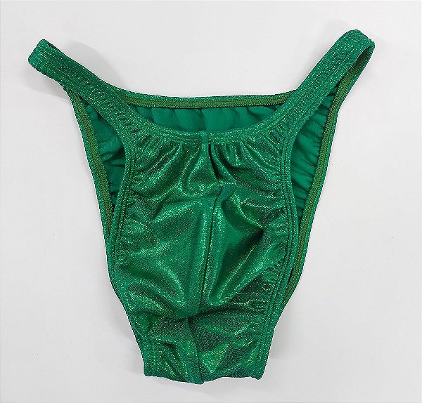 Sunga Bodybuilder – Pró – M – Verde Brilhante – Sem costura