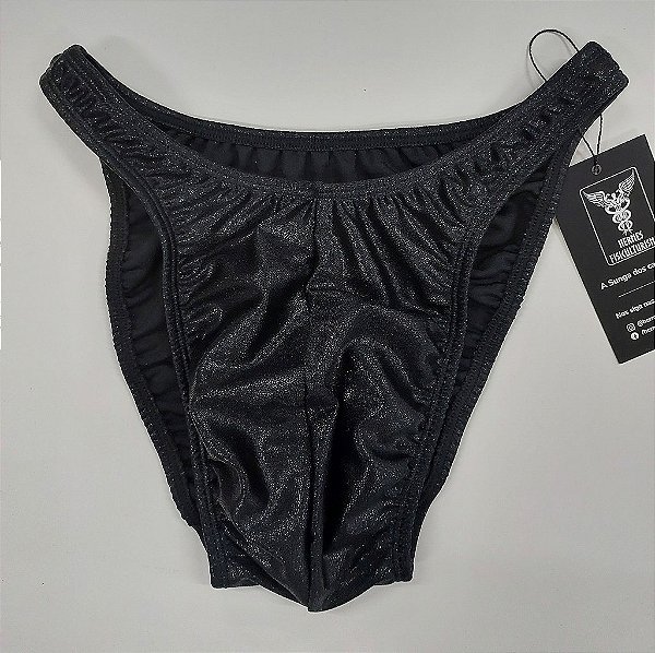 Sunga Bodybuilder – Tradicional – G – Preta Brilhante – Sem costura