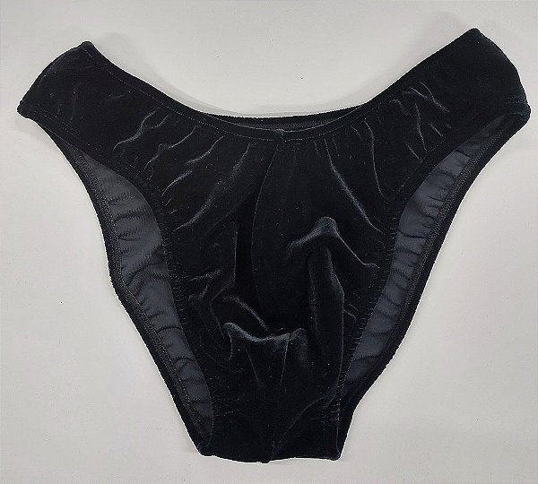 Sunga Bodybuilder – IFBB – G – Preta em Veludo – Sem costura