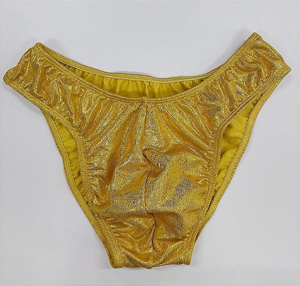 Sunga Bodybuilder – IFBB – G – Dourada Brilhante – Sem costura