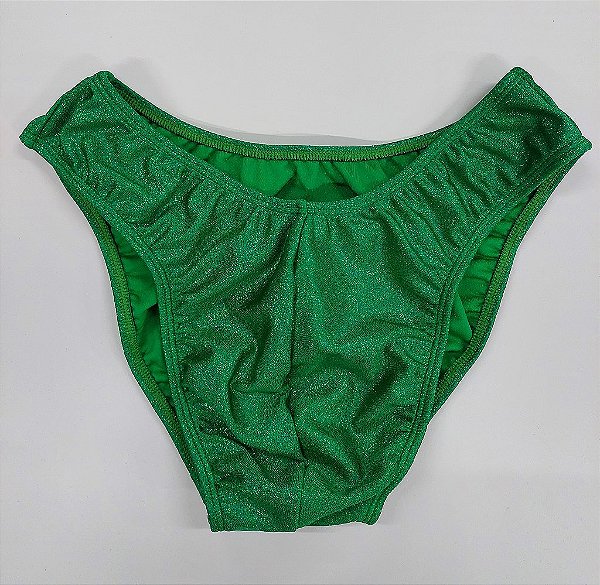 Sunga Bodybuilder – IFBB – G – Verde Brilhante Holográfica – Sem costura