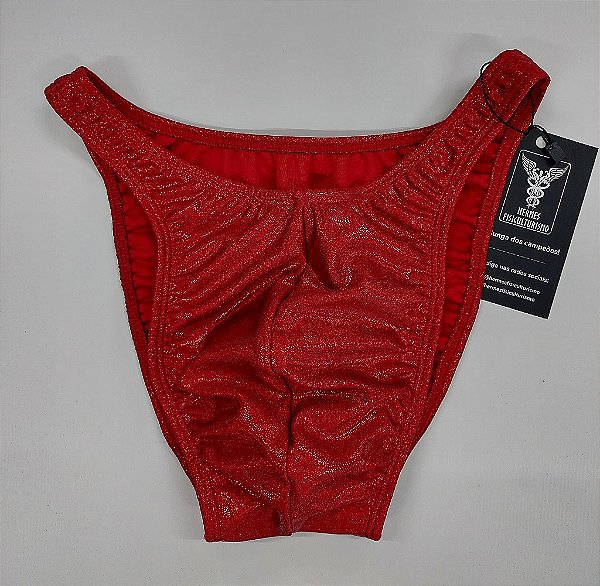 Sunga Bodybuilder – Tradicional – M – Vermelha Camaleão – Sem costura