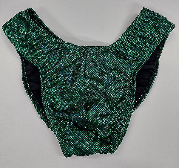 Sunga Bodybuilder – IFBB – P – Esmeralda Holográfica – Com costura