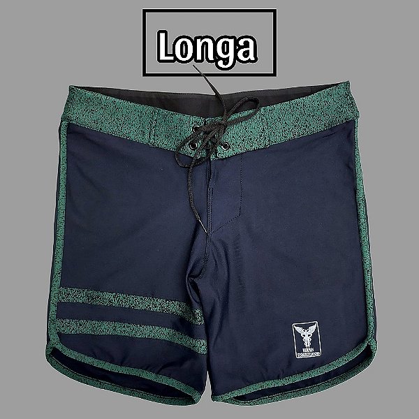 Bermuda Mens Physique Longa – Verde escura e listras – 36