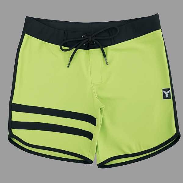 Bermuda Men's Physique Curta Lima com Preto e Listras