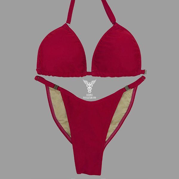 Biquíni Fit Model NPC – Vermelho em Lycra