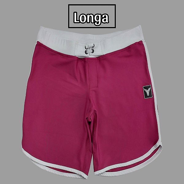 Bermuda Men's Physique Longa Cereja com Branco