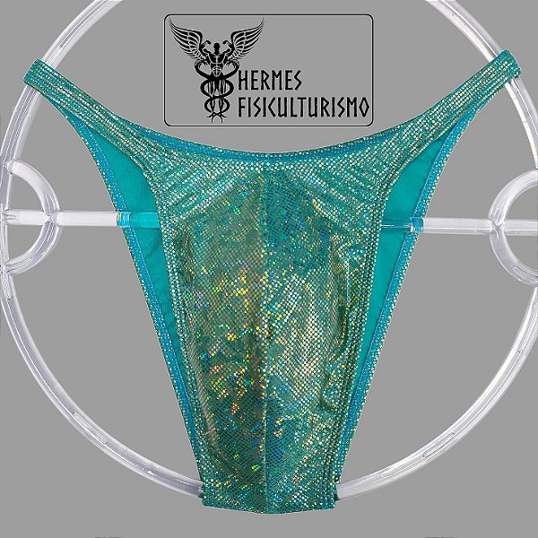 Sunga Bodybuilder Jade Holográfica - Corte Pró