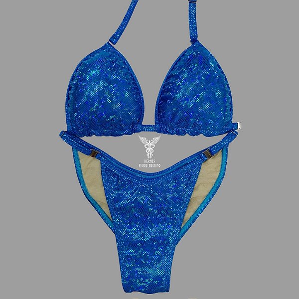 Biquíni Fit Model NPC – Turquesa Holográfico