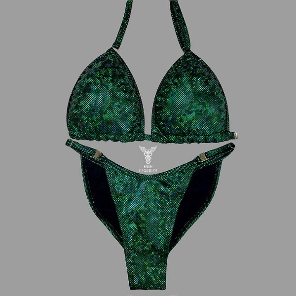 Biquíni Fit Model NPC – Esmeralda Holográfico