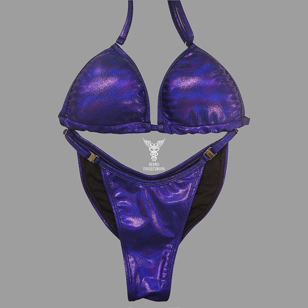 Biquíni Fit Model NPC – Roxo Camaleão