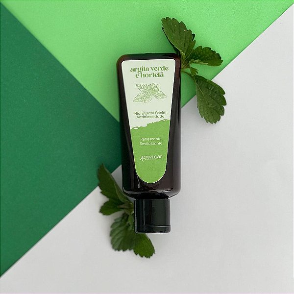 Hidratante facial argila verde e hortelã 60g