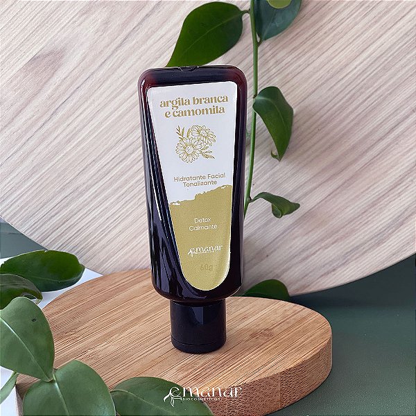 Hidratante facial argila branca e camomila 60g