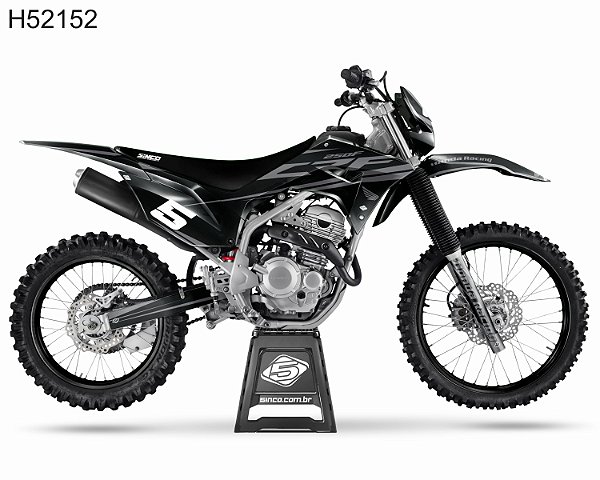 KIT GRÁFICO CRF 250 F 2019 A 2022 - BLACK - H52152