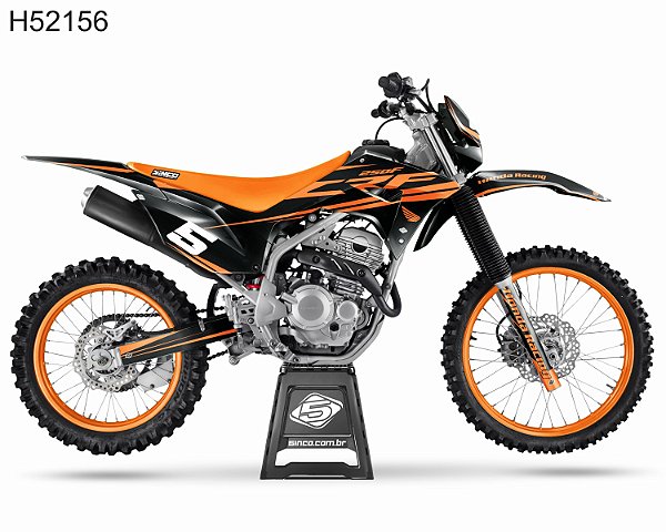 KIT GRÁFICO CRF 250 F 2019 A 2022 - ORANGE - H52156