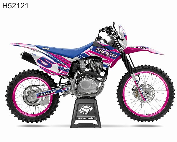 KIT GRÁFICO CRF 230 F 2015 A 2020 - 5INCO PINK BLUE - H52121