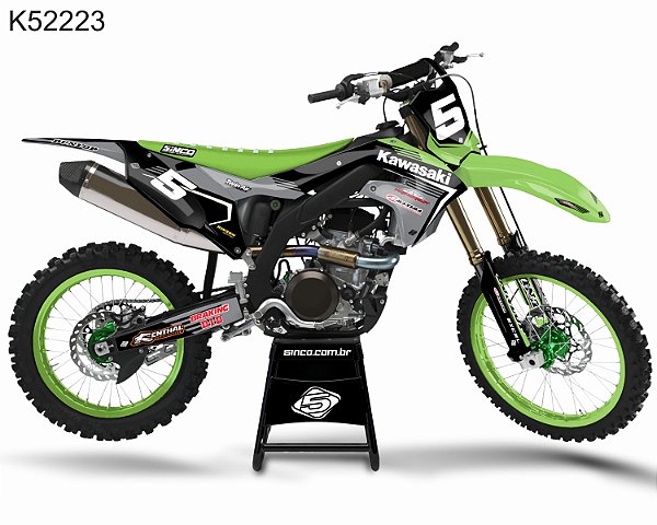 KIT GRÁFICO KX 450 F 2019 A 2022 - KX 250 F - 2021 A 2022 - MAXIMA CROSS - K52223