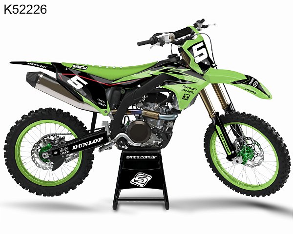 KIT GRÁFICO KX 450 F 2019 A 2022 - KX 250 F - 2021 A 2022 - SPLIT RELX - K52226