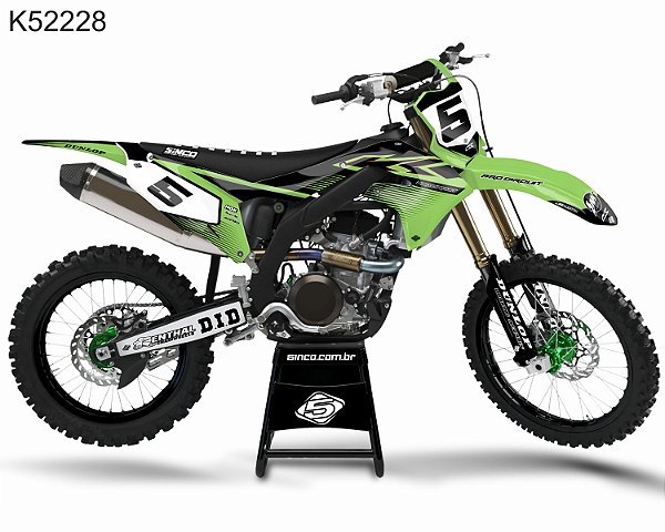 KIT GRÁFICO KX 450 F 2019 A 2022 - KX 250 F - 2021 A 2022 - INK QUALIFY - K52228