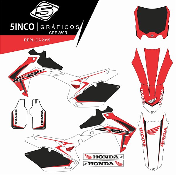 Kit Adesivo 3M Réplica 2015 - CRF 250R