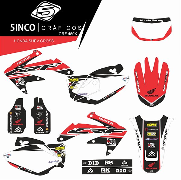 Kit Adesivo 3M Honda SHEV CROSS CRF 450X