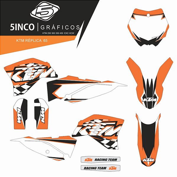 Kit Adesivo 3M KTM Réplica  65 2009/2015