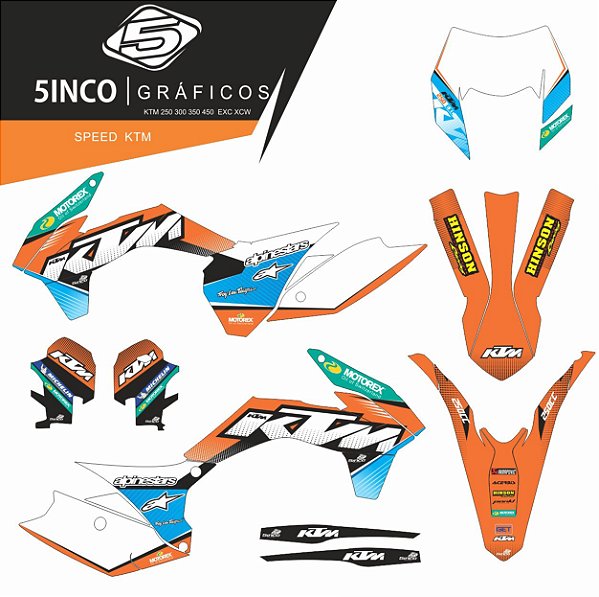 Kit Adesivo 3M Speed Ktm Exc 300 2015