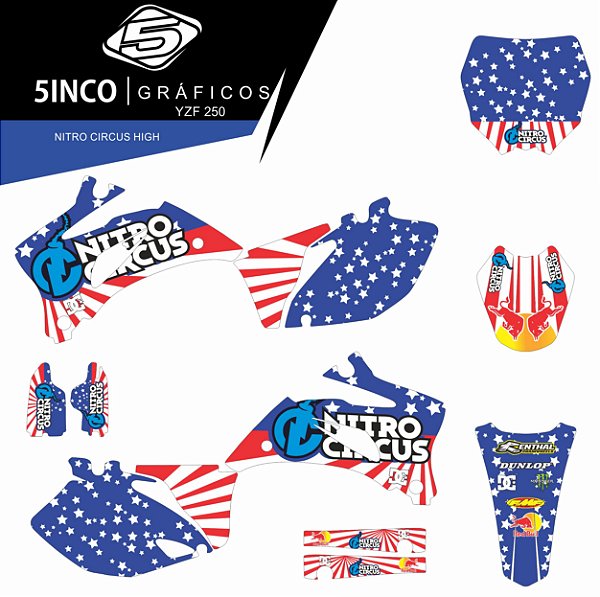 Kit Adesivo 3M  Nitro Circus High YZF  250